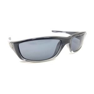 Spy Optic Curtis Black Clear Gradient Rectangle Wrap Sunglasses Gray Lens Italy